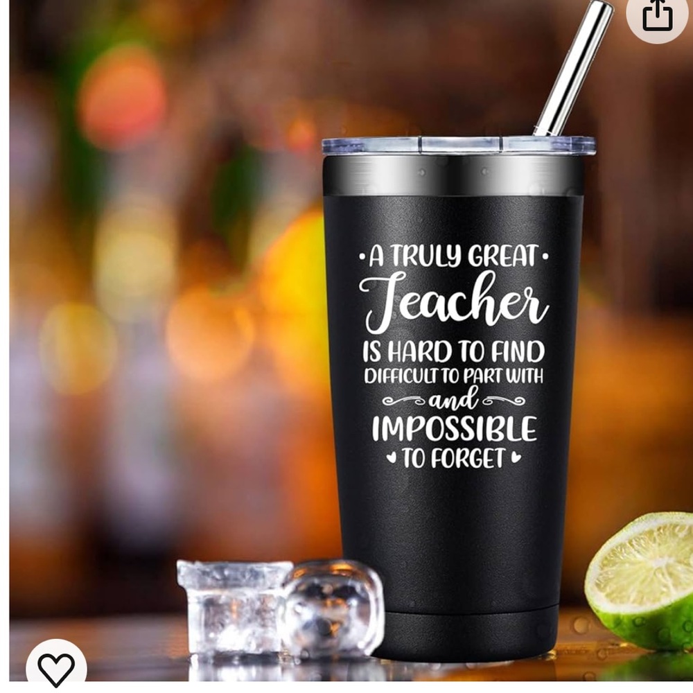 Stainless steel tumbler with 2 straws 🆕